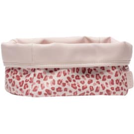 Nagyobb textil tárolókosár babaápolási kellékre Bébé-Jou Leopard Pink