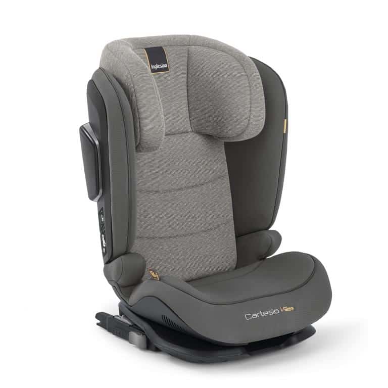 12909 av98q0stg inglesina cartesio i size stone grey i size gyerekules isofix rogzitessel az ece r129 03 szabvany szerint jovahagyott 100 150 cm magas korulbelul 3 12 eves gyermekek szamara szurke