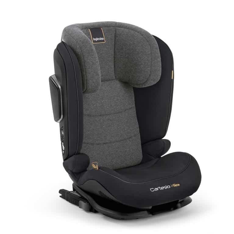 12912 inglesina cartesio i size vulcan black fekete i size gyerekules isofix rogzitessel az ece r129 03 szabvany szerint jovahagyott 100 150 cm magas korulbelul 3 12 eves gyermekek szamara