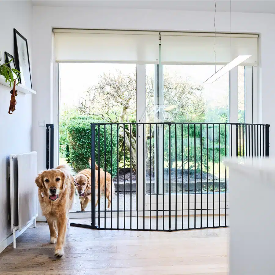 13333 dogspace rocky l extra magas 105 cm kutyaerkorlat fekete