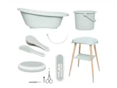 FÜRDÉTÖ SZETT BÉBÉ-JOU SENSE 7 RÉSZES SKY GREEN