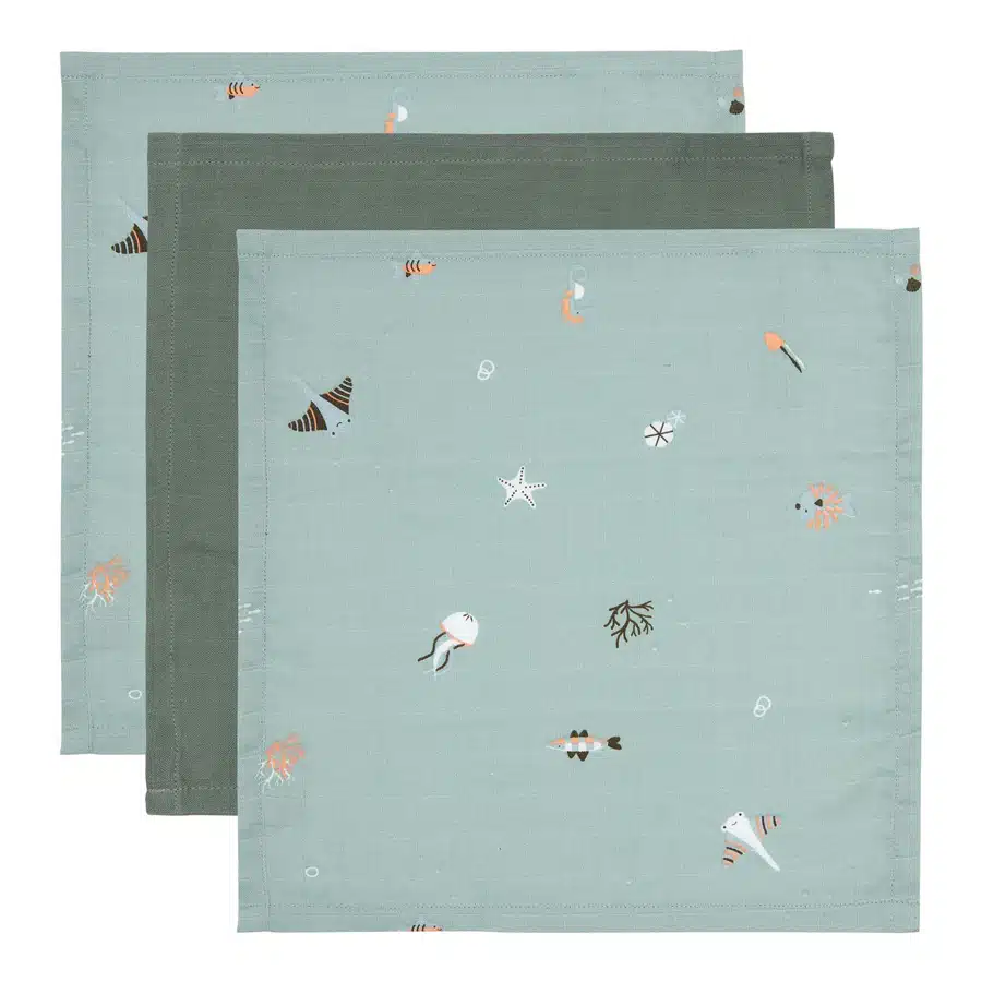 13451 muszlin arctorlo kendo 3 db ocean vibes zold