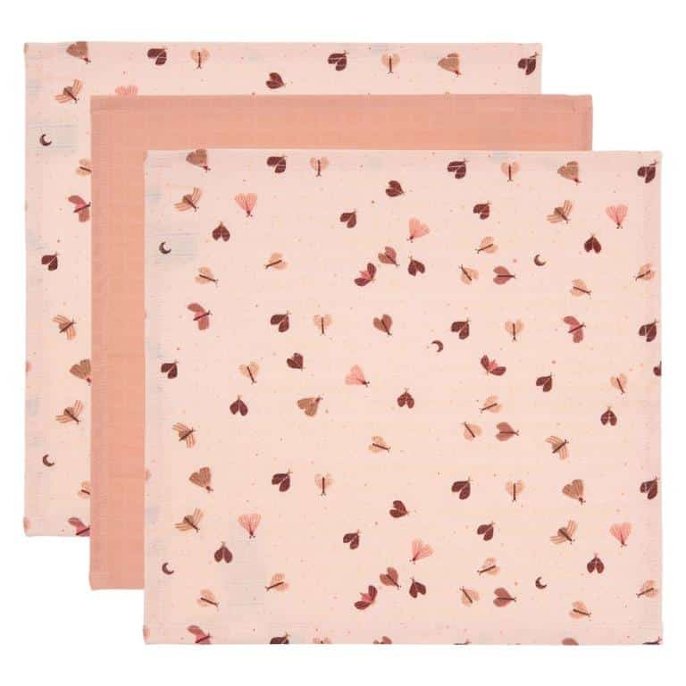 13613 muszlin arctorlo kendo 3 db sweet butterfly rozsaszin
