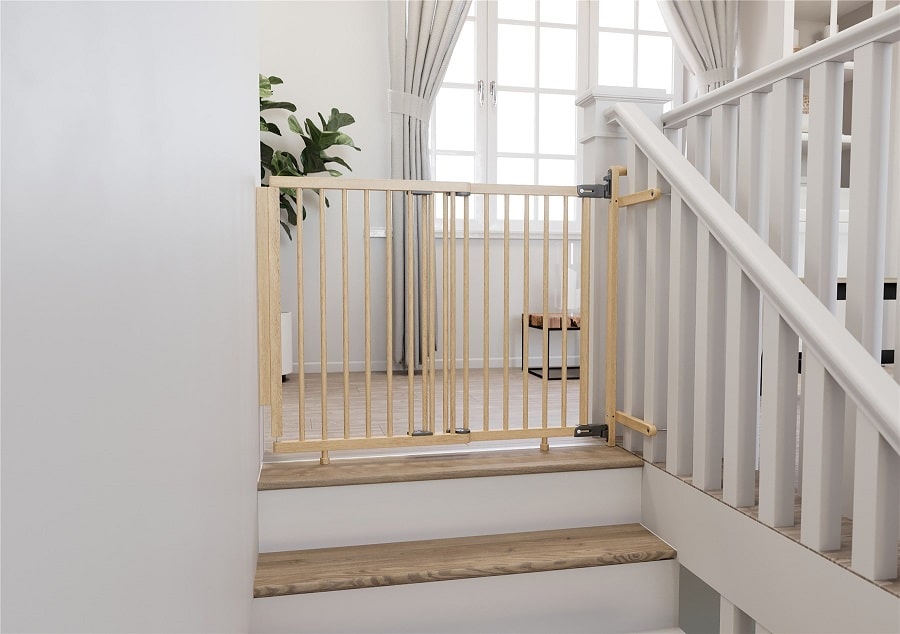 15506 babydan adjust pro stair gate baluster edition magas biztonsagi racs fa 74 5 114 cm m 81cm