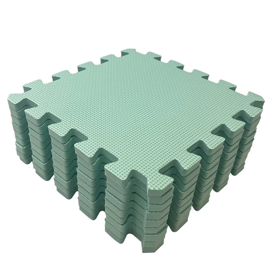 15749 puzzle habszivacs jatszoszonyeg light green 90x90 cm