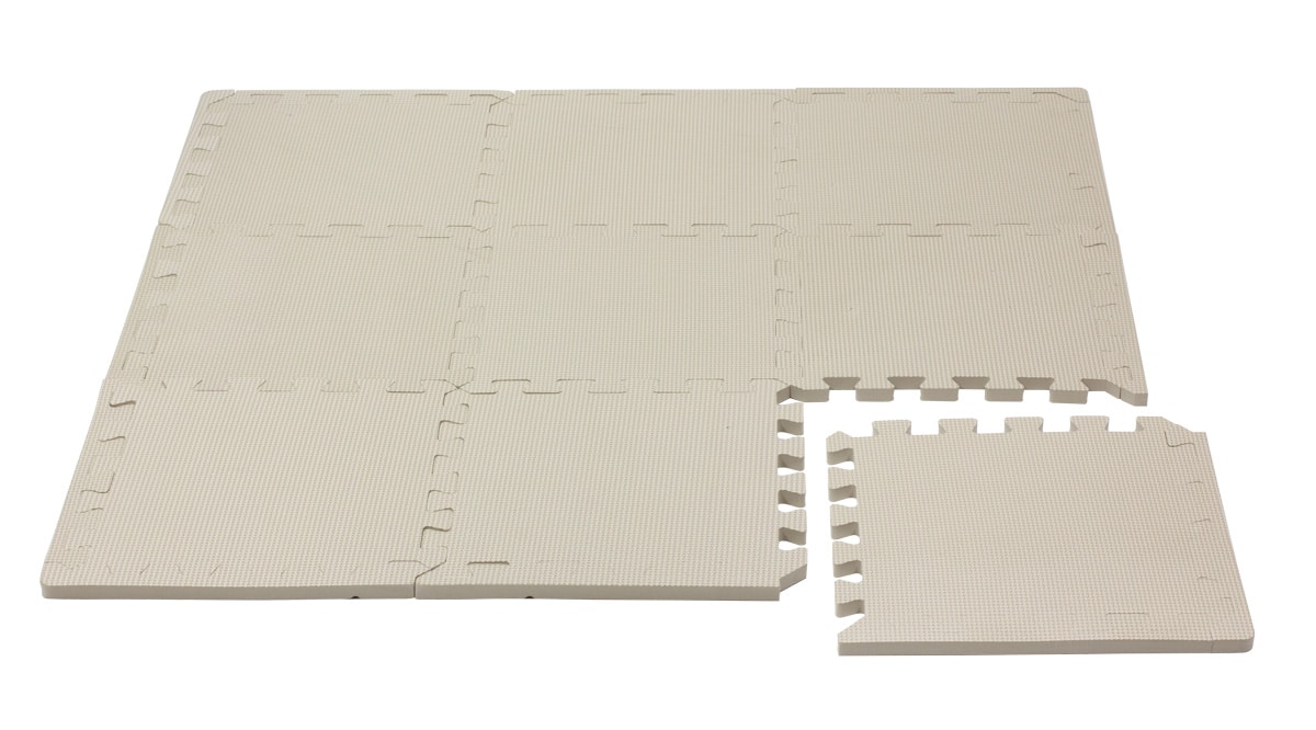 17282 puzzle habszivacs jatszoszonyeg szegellyel light beige 92x92 cm